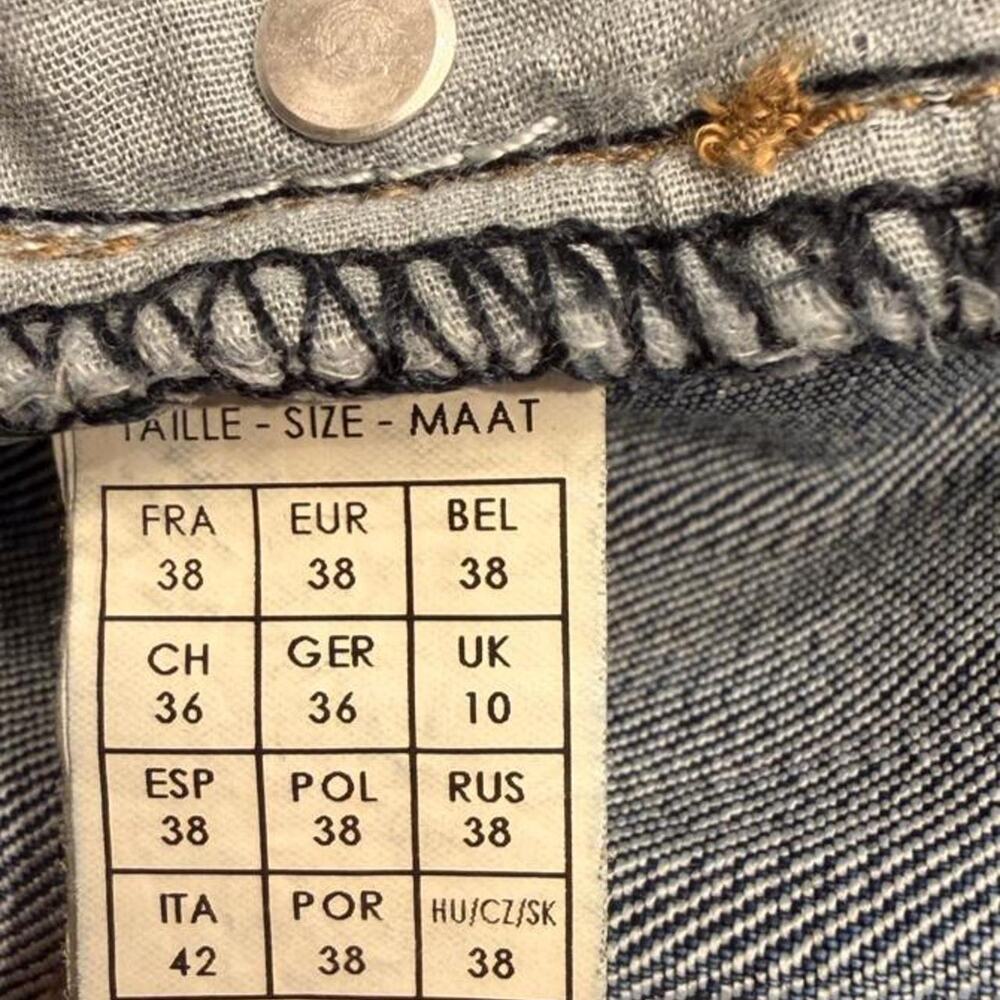 Mim Paris denim button front mini skirt French Girl Aesthetic - Picture 5 of 5